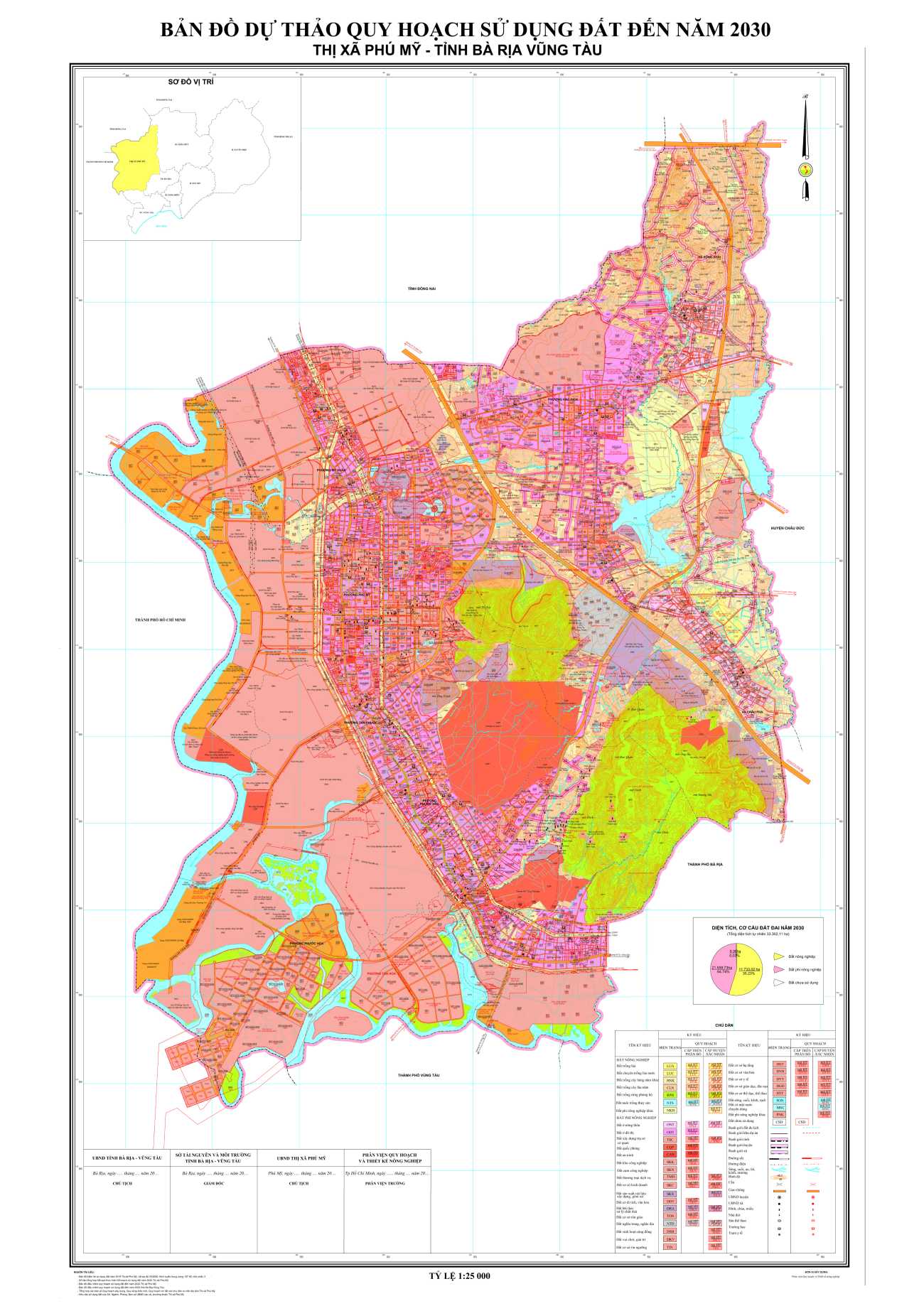 Bản đồ quy hoạch sủ dụng đất thị xã phú mỹ