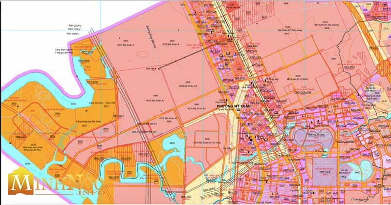 Bản đồ quy hoạch phường mỹ xuân thị xã phú mỹ