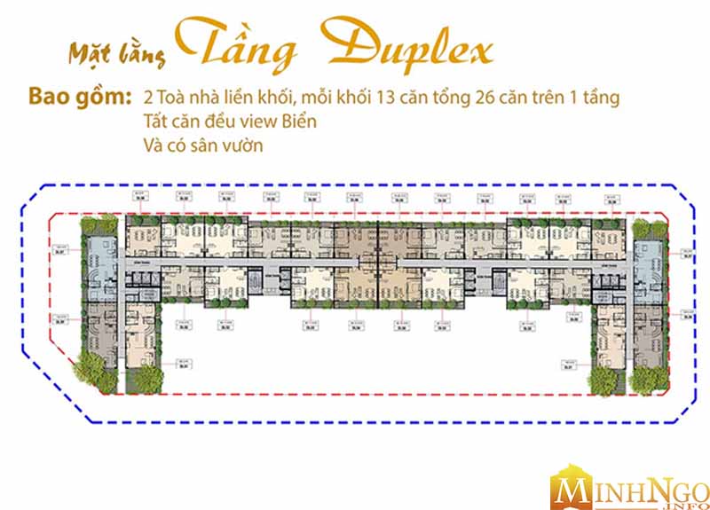Mat bang tang duplex du an chi linh center